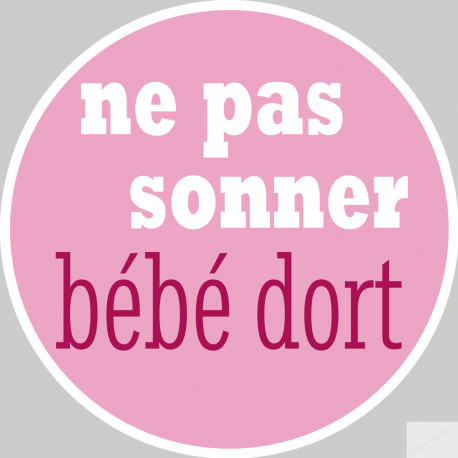 bébé dort fille ne pas sonner -15cm - Sticker/autocollant