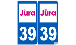 immatriculation 39 (Jura) - Sticker/autocollant