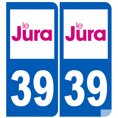 immatriculation 39 (Jura) - Sticker/autocollant