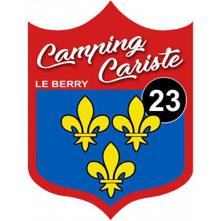 Camping cariste bu Berry 23 Creuse - 20x15cm - Sticker/autocollant