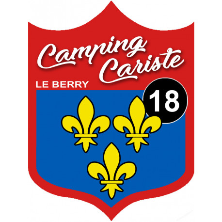 Camping cariste bu Berry 18 le Cher - 10x75cm - Sticker/autocollant
