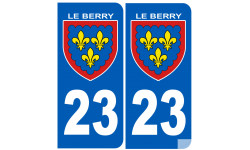 immatriculation Berry 23 (la Creuse) - Sticker/autocollant