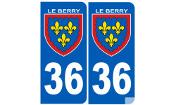 immatriculation Berry 36 (l'Indre) - Sticker/autocollant