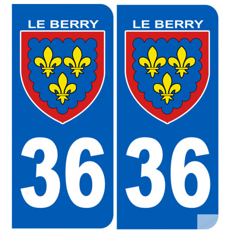 immatriculation Berry 36 (l'Indre) - Sticker/autocollant