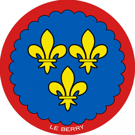 Blason du Berry - 10 cm - Sticker/autocollant