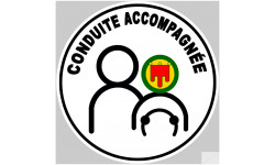 Conduite accompagnée d'Auvergne - 15x15cm - Sticker/autocollant