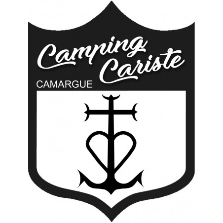  blason camping cariste Camargue - 20x15cm - Sticker/autocollant