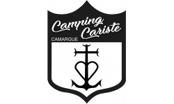  blason camping cariste Camargue - 15x11.2cm - Sticker/autocollant