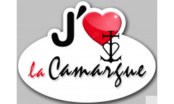 j'aime la Camargue - 15x11cm - Sticker/autocollant