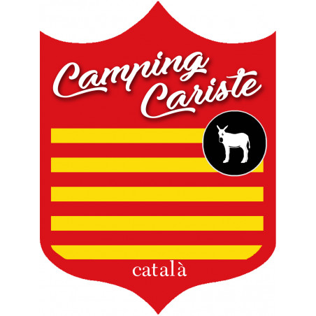 Campingcariste Catalan - 20x15cm - Sticker/autocollant