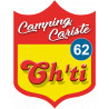 Camping cariste Ch'ti 62 - 20x15cm - Sticker/autocollant
