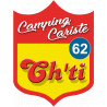 campingcariste Ch'ti 62 - 15x11.2cm - Sticker/autocollant