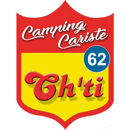 campingcariste Ch'ti 62 - 10x7.5cm - Sticker/autocollant