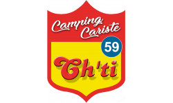 Campingcariste Ch'ti 59 - 20x15cm - Sticker/autocollant