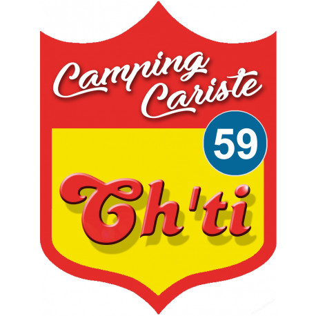 Camping cariste Ch'ti 59 - 20x15cm - Sticker/autocollant