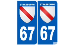 immatriculation 67 Strasbourg - Sticker/autocollant