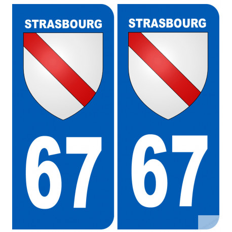 immatriculation 67 Strasbourg - Sticker/autocollant