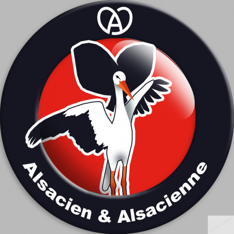 Alsacien & Alsacienne 20cm - Sticker/autocollant