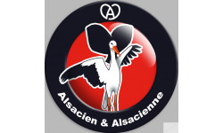 Alsacien & Alsacienne - 15cm - Sticker/autocollant