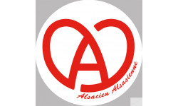 Alsace blanc et rouge - 15cm - Sticker/autocollant