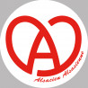 Alsace blanc et rouge - 15cm - Sticker/autocollant