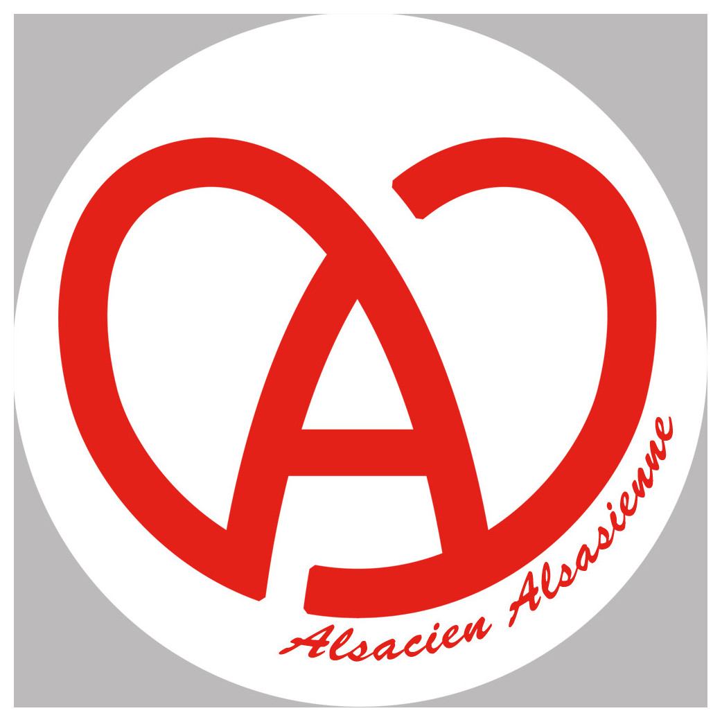 Alsace blanc et rouge - 10cm - Sticker/autocollant