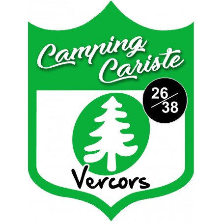 Camping cariste Vercors - 15x11.2cm - Sticker/autocollant