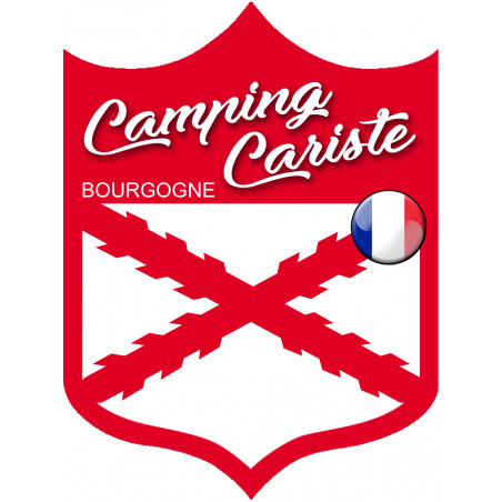 Camping cariste Bourgogne - 10x7.5cm - Sticker/autocollant
