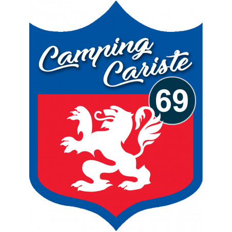 Camping car Lyon 69 - 20x15cm - Sticker/autocollant