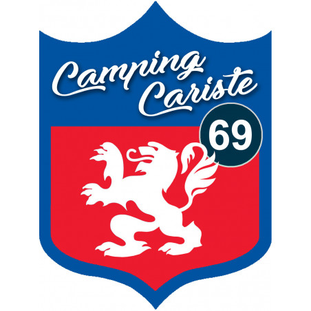 campingcariste Lyon 69 - 10x7.5cm - Sticker/autocollant