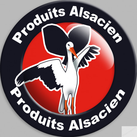 produits Alsacien cigogne - 20cm - Sticker/autocollant