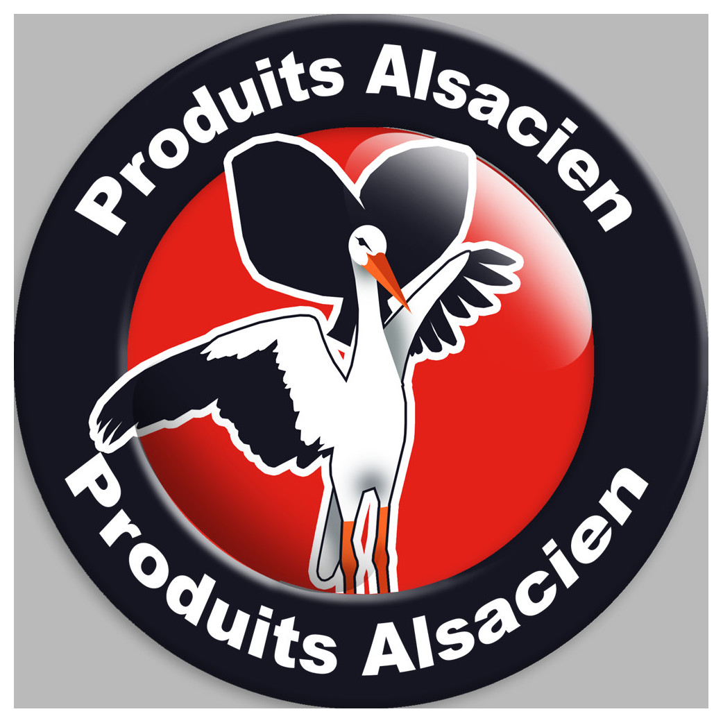 produits Alsacien cigogne - 15cm - Sticker/autocollant