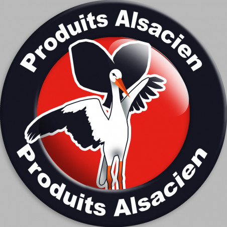 produits Alsacien cigogne - 15cm - Sticker/autocollant