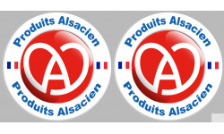 2 produits Alsacien - 10cm - Sticker/autocollant