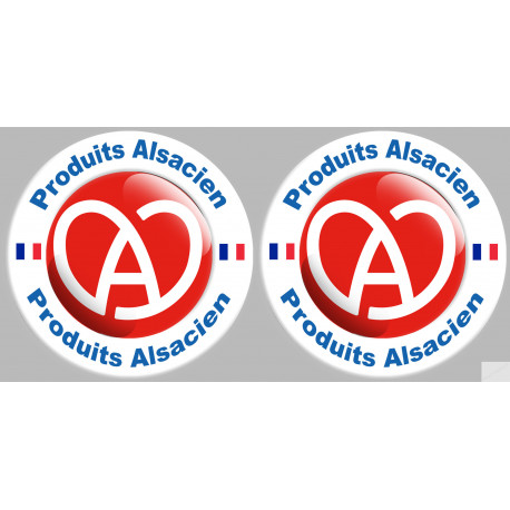 2 produits Alsacien - 10cm - Sticker/autocollant