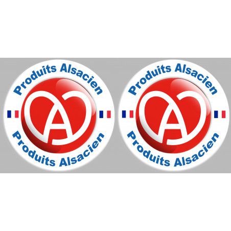 2 produits Alsacien - 10cm - Sticker/autocollant