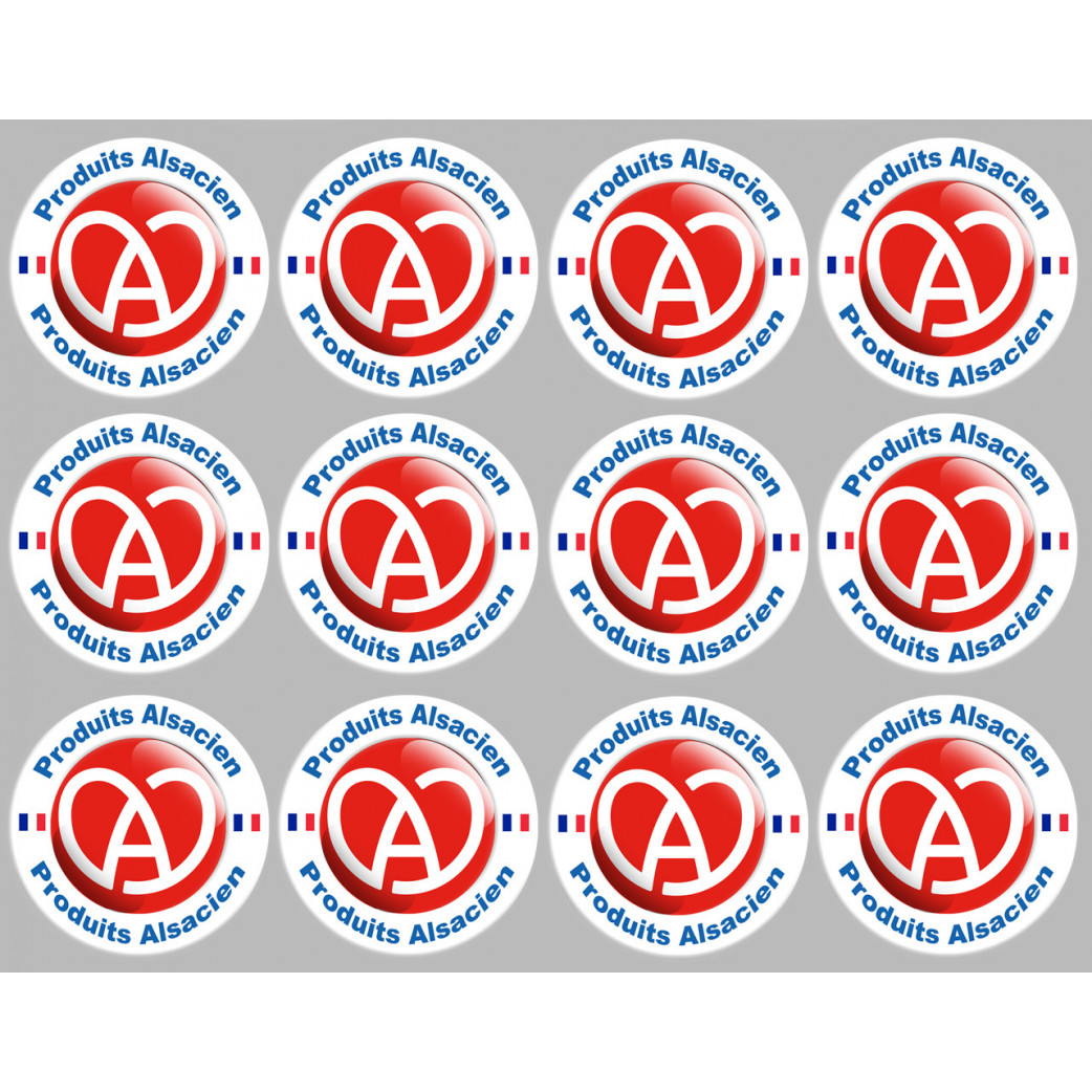 Produits Alsacien cigogne - 12fois 5cm - Sticker/autocollant
