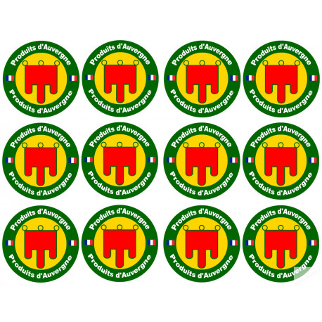 Produits d'Auvergne - 12fois 5cm - Sticker/autocollant
