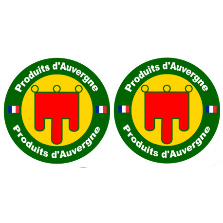 Produits d'Auvergne - 2fois 10cm - Sticker/autocollant