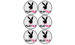 Playtil (6 fois 5cm) - Sticker/autocollant