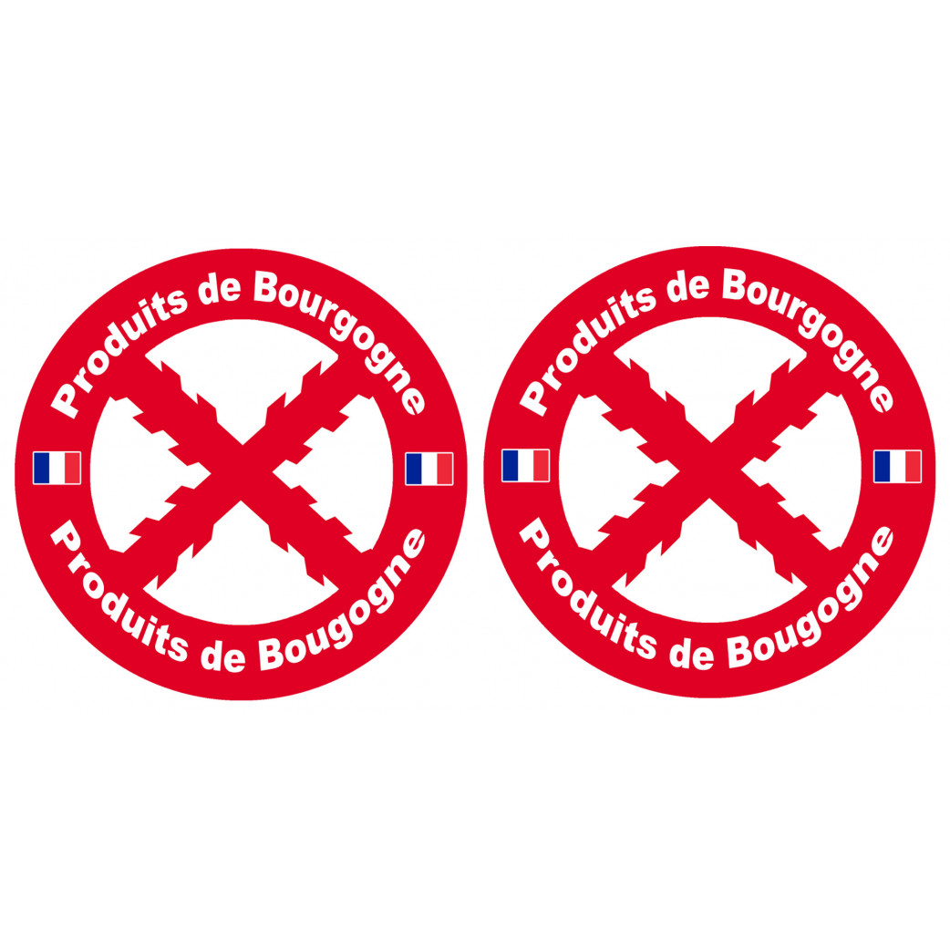 Produits Bourguignons - 2fois 10cm - Sticker/autocollant