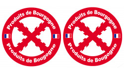 Produits Bourguignons - 2stickers de 10cm - Sticker/autocollant