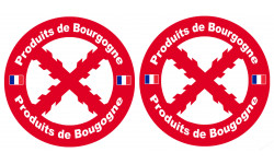 Produits Bourguignons - 2fois 10cm - Sticker/autocollant