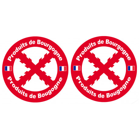 Produits Bourguignons - 2fois 10cm - Sticker/autocollant