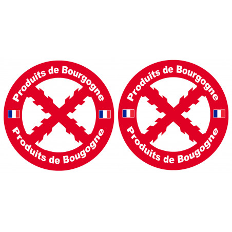 Produits Bourguignons - 2fois 10cm - Sticker/autocollant