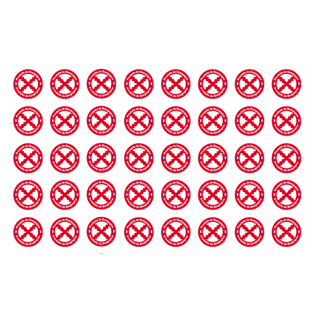 Produits de Bourgogne - 40fois 2cm - Sticker/autocollant