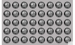 Produit breton drapeau - 40 pièces de 2cm - Sticker/autocollant