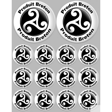 Produit breton triskel - 2fois 10cm / 12fois 5cm - Sticker/autocollant