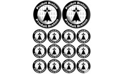 Produits bretons hermine - 2fois 10cm / 12fois 5cm - Sticker/autocollant
