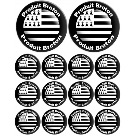 Produit drapeau breton - 2fois 10cm / 12fois 5cm - Sticker/autocollant